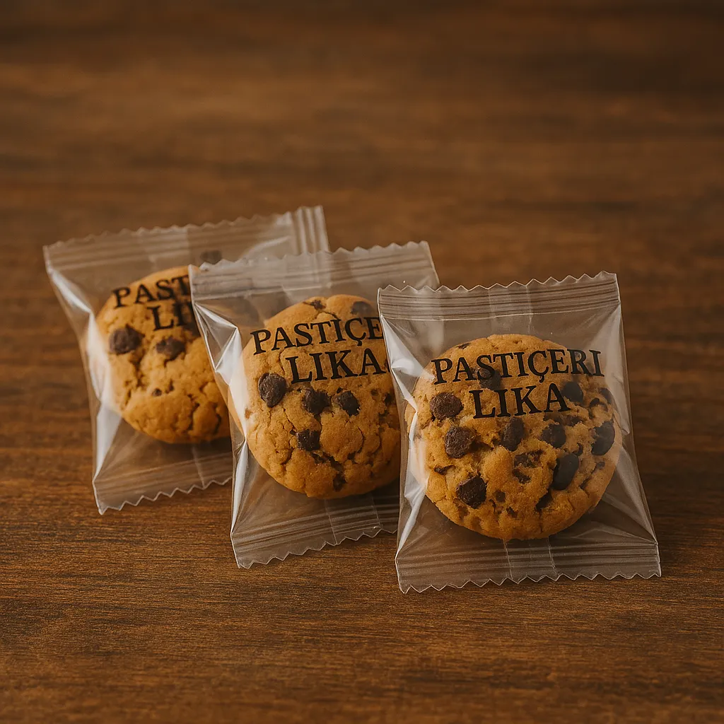 Packaged amaretti with cornflakes and chocolate