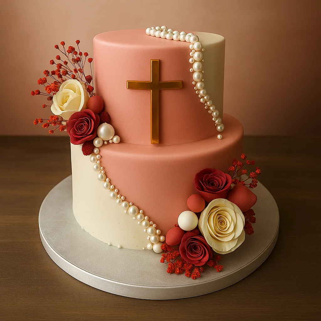Elegant Baptism Cake