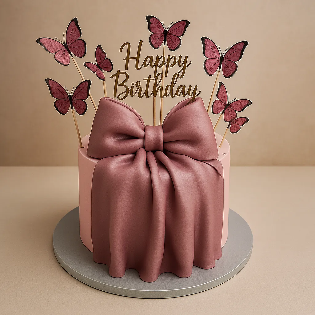 Butterfly Ribbon Cake