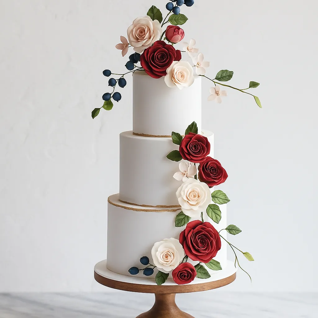 Elegancë me Trëndafila të Kuq