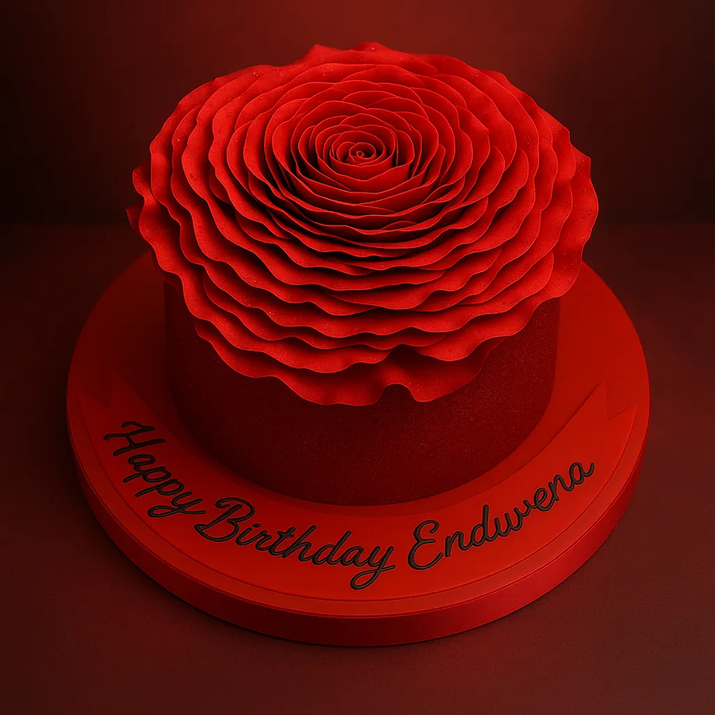 Red Rose Cake